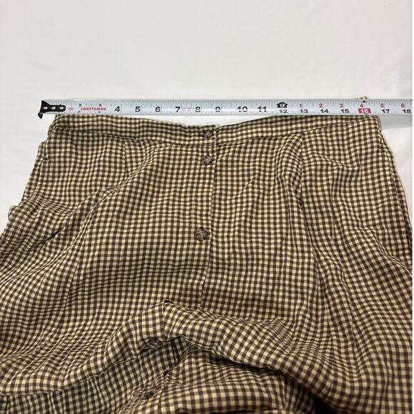 Toad and Co Women’s Large Manzana Paneled Midi Skirt Partridge Gingham Academia - Picture 9 of 10